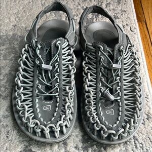 Gently Used…Keen Gray Sandals with Woven Cord Design - Size 9